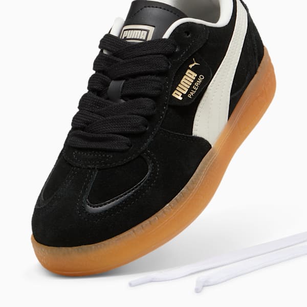 Sneakers Palermo Moda Xtra Gum Femme, PUMA Black-Frosted Ivory-PUMA Gold, extralarge