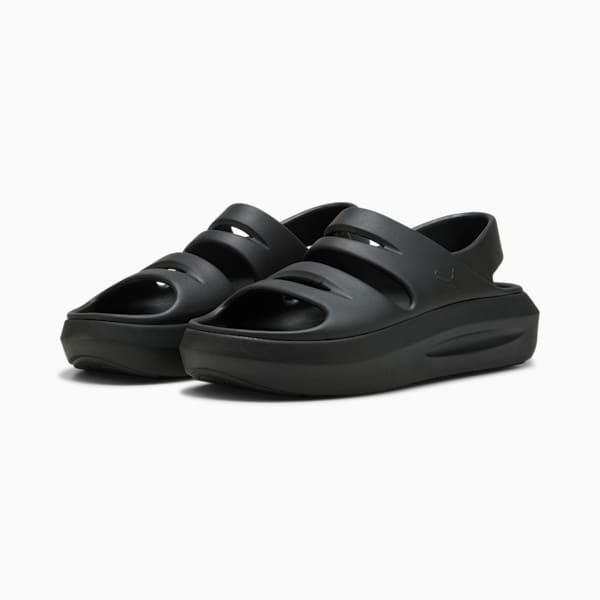 ウィメンズ プーマ フラッター サンダル, PUMA Black, extralarge-JPN
