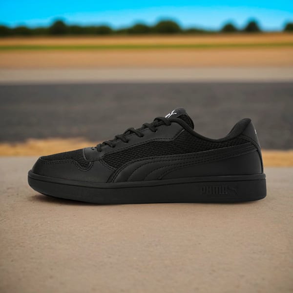 Smash Soft Cushioning Youth Sneakers, PUMA Black-PUMA White, extralarge-IND