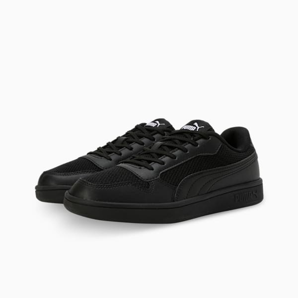 Smash Soft Cushioning Youth Sneakers, PUMA Black-PUMA White, extralarge-IND