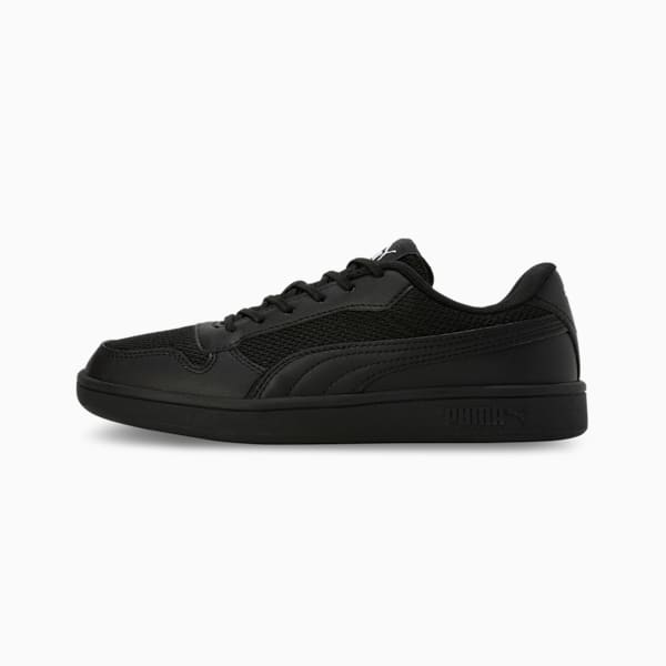 Smash Soft Cushioning Youth Sneakers, PUMA Black-PUMA White, extralarge-IND