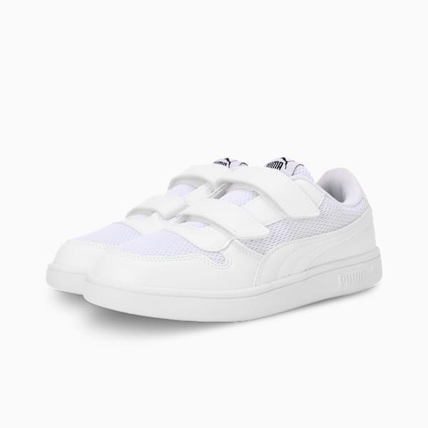 Smash Comfort Kid's School Shoes, PUMA White-PUMA Black, extralarge-IND