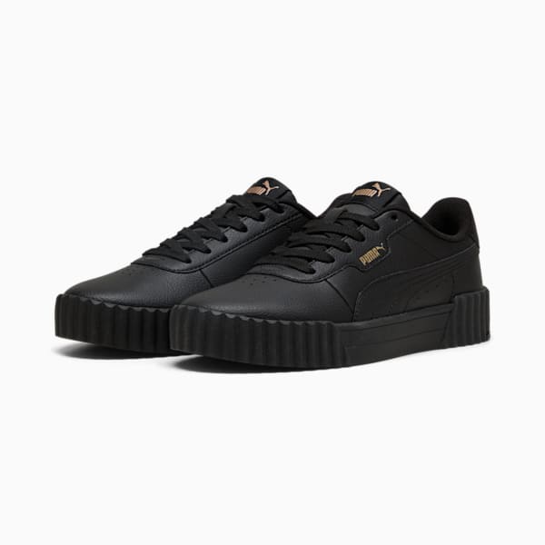 Tenis Mujer Carina Street Lux, PUMA Black-PUMA Gold, extralarge