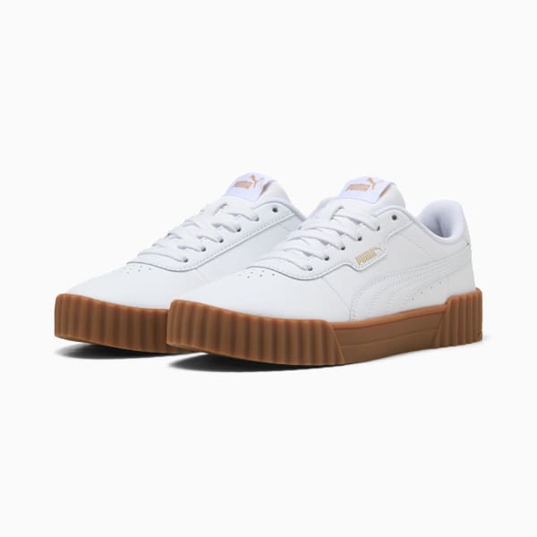 Carina 3.0 Women's Sneakers, PUMA White-PUMA Gold-Gum, extralarge