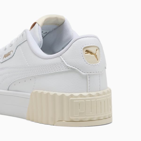 Carina 3.0 Women's Sneakers, PUMA White-Alpine Snow-PUMA Gold, extralarge