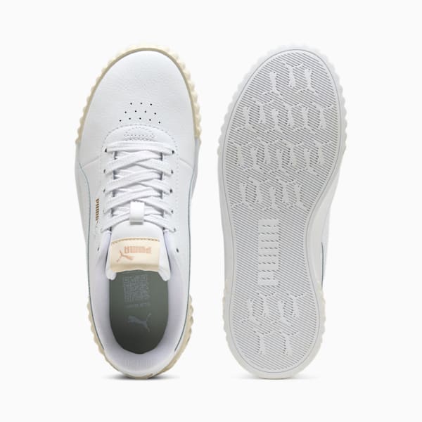 Tenis Mujer Carina Street Lux, PUMA White-Alpine Snow-PUMA Gold, extralarge