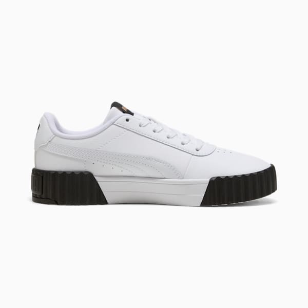 Carina 3.0 Women's Sneakers, PUMA White-PUMA Gold-PUMA Black, extralarge