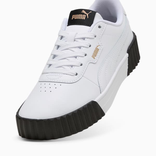 Tenis Mujer Carina Street Lux, PUMA White-PUMA Gold-PUMA Black, extralarge