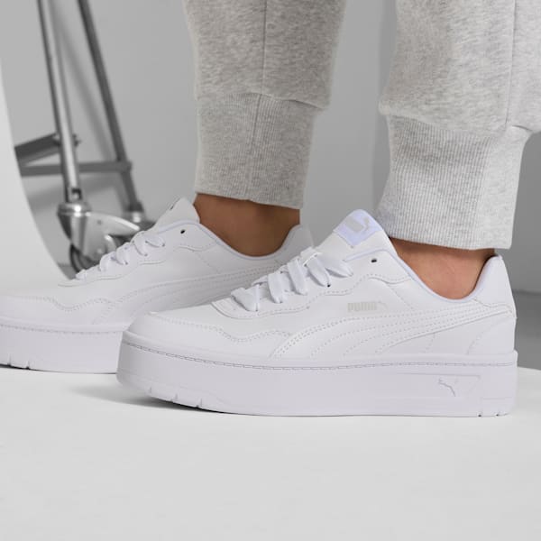 Tenis Court Lally Skye para mujer, PUMA White, extralarge