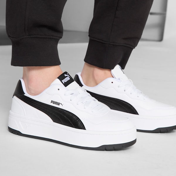 Tenis Court Lally Skye para mujer, PUMA White-PUMA Black, extralarge