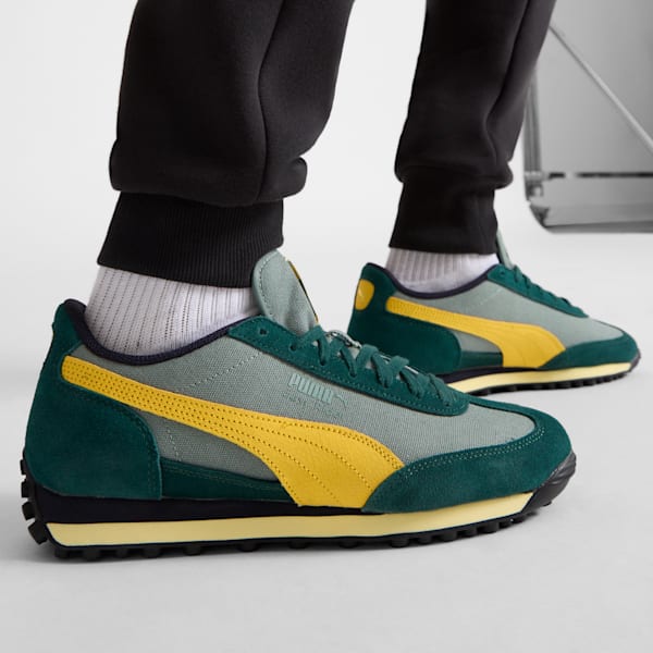 Sneakers Easy Rider avec effet vieilli Homme, Green Moon-Sunny Yellow, extralarge