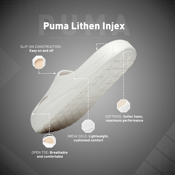 Lithen Injex Men's Slides, Warm White-Putty, extralarge-IND