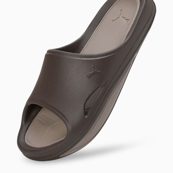 Lithen Injex Men's Slides, Chocolate-Totally Taupe, extralarge-IND