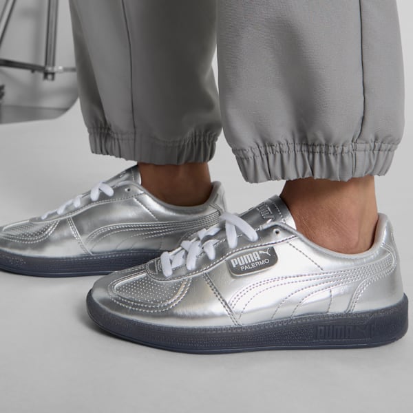 Tenis Palermo Astro Escape para mujer, PUMA Silver-PUMA Black, extralarge