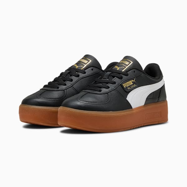 Palermo Elevata Leather Sneakers Women, PUMA Black-Gum, extralarge-GBR