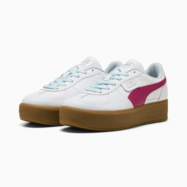 Palermo Elevata Women's Leather Sneakers, PUMA White-Berry, extralarge-IND