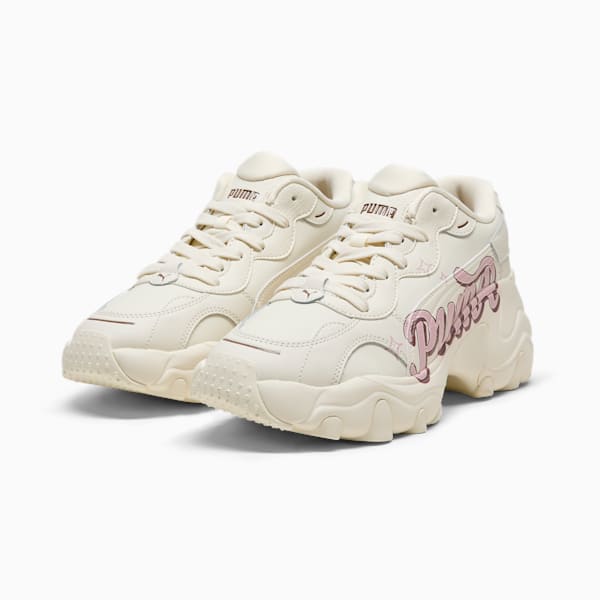 Tenis Pulsar Wedge Collegecore para mujer, Frosted Ivory-Whisp Of Pink-PUMA White, extralarge