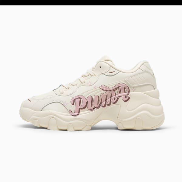 Tenis Pulsar Wedge Collegecore para mujer, Frosted Ivory-Whisp Of Pink-PUMA White, extralarge