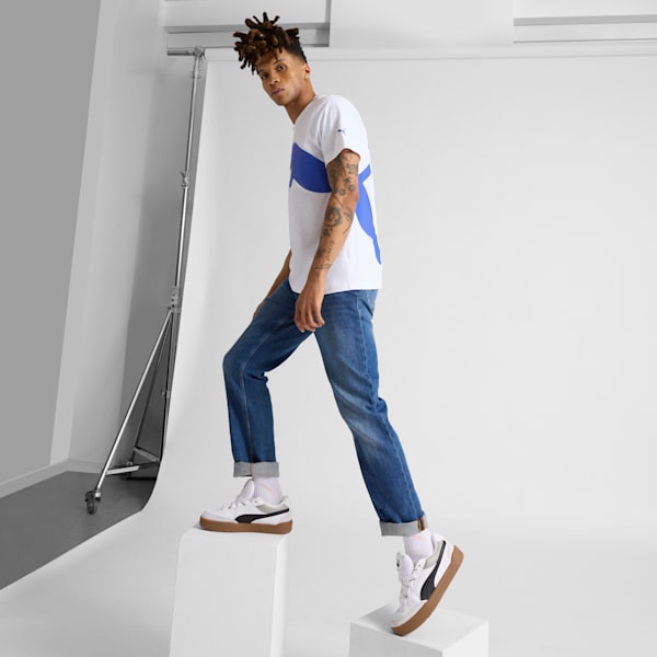 Sneakers Park Lifestyle SK8 Homme, PUMA White-PUMA Black-Feather Gray, extralarge