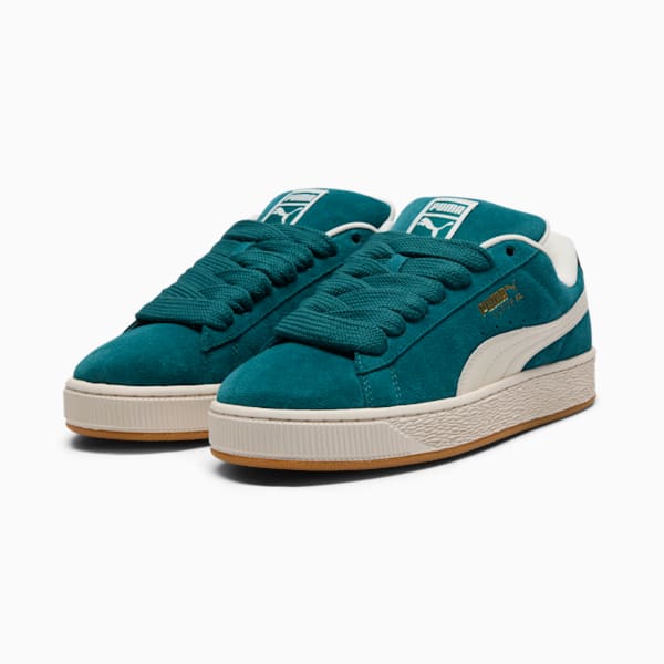 Tenis Suede XL Levels, Cold Green-Frosted Ivory-PUMA Black, extralarge