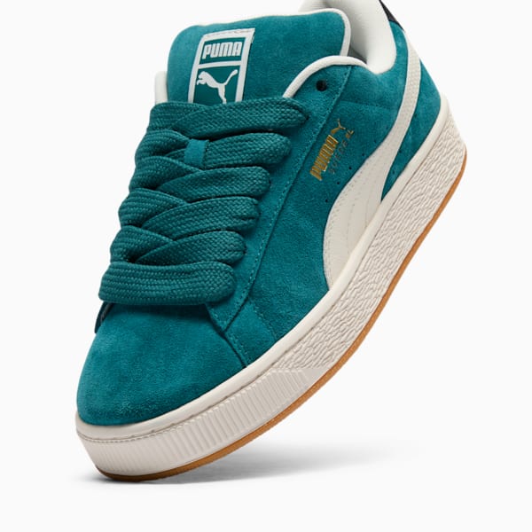 Sneakers en daim de niveau XL, Cold Green-Frosted Ivory-PUMA Black, extralarge