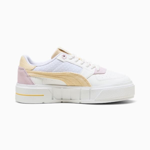 Tenis Cali Court Summer Feels para adolescentes, PUMA White-Alpine Snow-Lilac Frost, extralarge