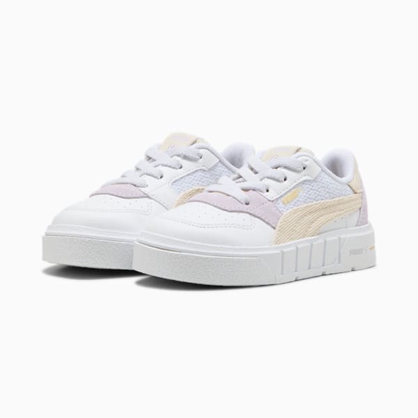 Tenis Cali Court Summer Feels para bebés, PUMA White-Alpine Snow-Lilac Frost, extralarge