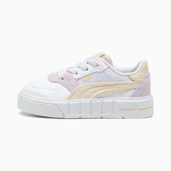 Tenis Cali Court Summer Feels para bebés, PUMA White-Alpine Snow-Lilac Frost, extralarge