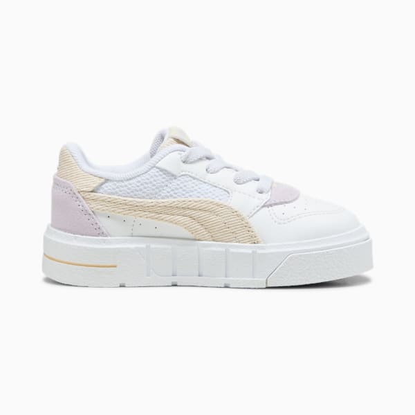Tenis Cali Court Summer Feels para bebés, PUMA White-Alpine Snow-Lilac Frost, extralarge