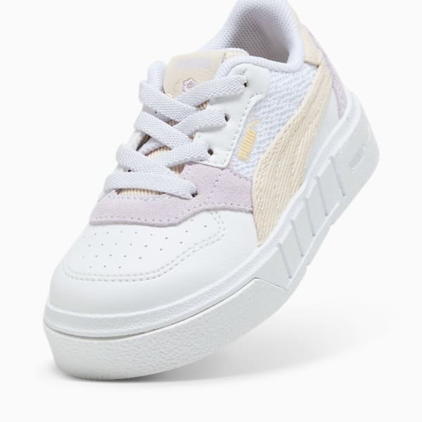 Tenis Cali Court Summer Feels para bebés, PUMA White-Alpine Snow-Lilac Frost, extralarge