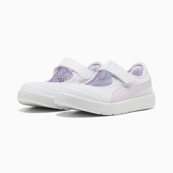 ガールズ コートフレックス V3 LINA スニーカー 17-21cm, PUMA White-Lilac Frost, extralarge-JPN