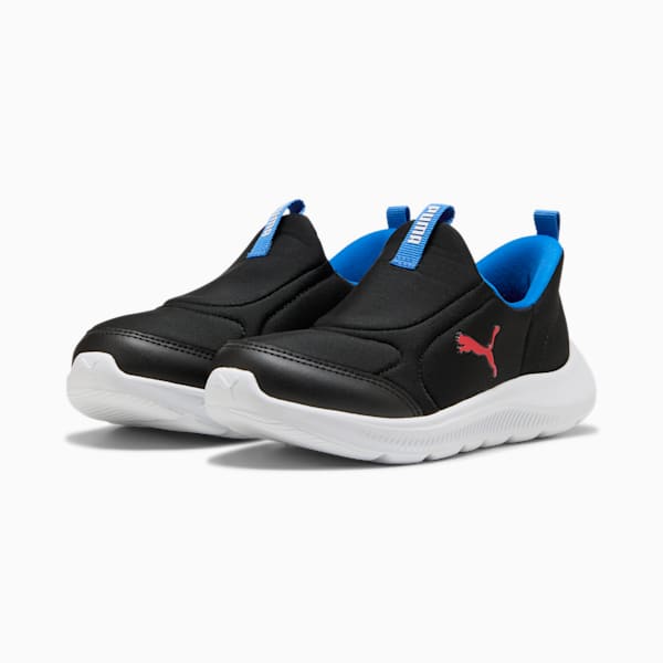 キッズ プーマ ファン レーサー 2 イーズイン スニーカー 17-21cm, PUMA Black-For All Time Red, extralarge-JPN