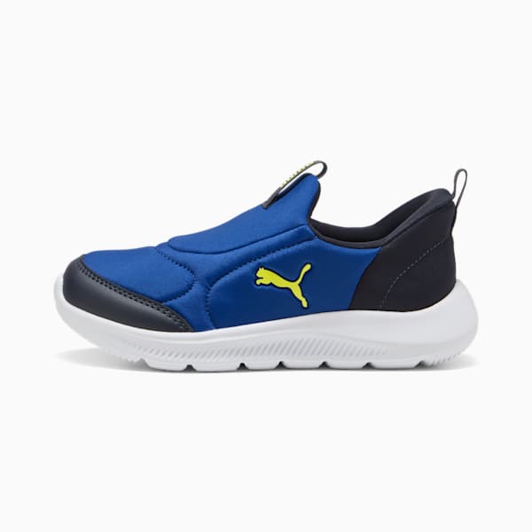 キッズ プーマ ファン レーサー 2 イーズイン スニーカー 17-21cm, Vivid Blue-Lemon Sherbert, extralarge-JPN