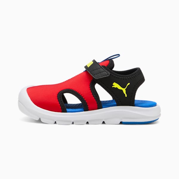 キッズ プーマ ファン レーサー サンダル 17-21cm, For All Time Red-Lemon Sherbert-PUMA Black, extralarge-JPN