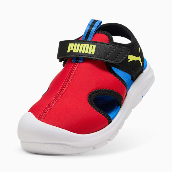 キッズ プーマ ファン レーサー サンダル 17-21cm, For All Time Red-Lemon Sherbert-PUMA Black, extralarge-JPN
