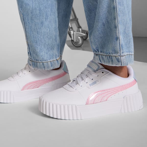 Carina 3.0 Blurry Dreams Big Kids' Sneakers, PUMA White-Rose Mauve-Cool Weather, extralarge
