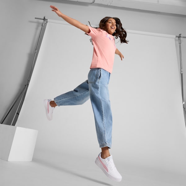Carina 3.0 Blurry Dreams Big Kids' Sneakers, PUMA White-Rose Mauve-Cool Weather, extralarge