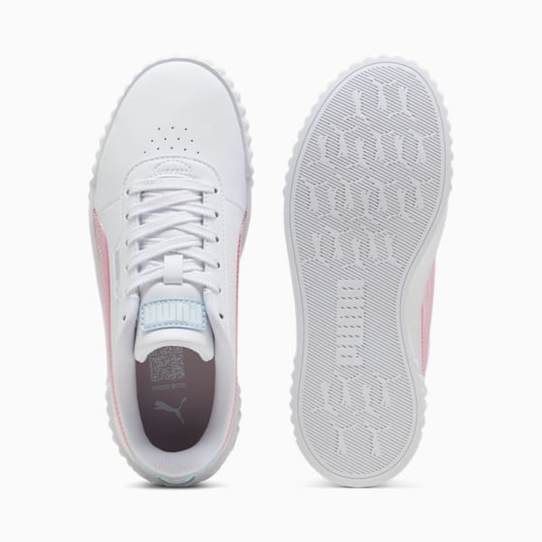 Tenis Carina 3.0 Blurry Dreams para adolescentes, PUMA White-Rose Mauve-Cool Weather, extralarge