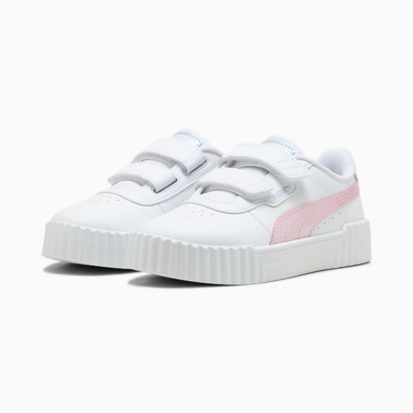 Tenis Carina 3.0 Blurry Dreams para niñas, PUMA White-Rose Mauve-Cool Weather, extralarge
