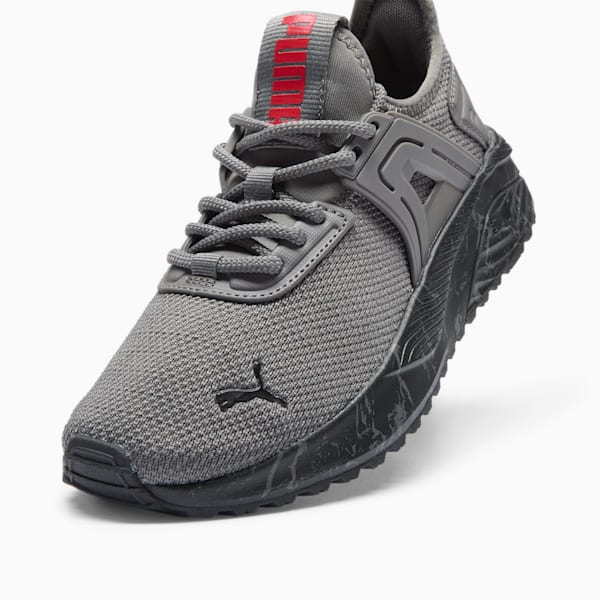 Tenis para niños grandes Pacer 23 Marble, Cool Dark Gray-PUMA Black-For All Time Red, extralarge