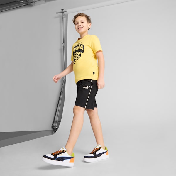 Caven 2.0 Starblitz Big Kids' Sneakers, PUMA White-Sea Kelp-Orange Glo, extralarge