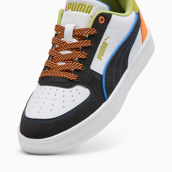 Caven 2.0 Starblitz Big Kids' Sneakers, PUMA White-Sea Kelp-Orange Glo, extralarge