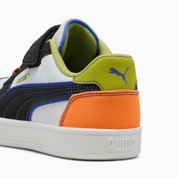 Caven 2.0 Starblitz Little Kids' Sneakers, PUMA White-Sea Kelp-Orange Glo, extralarge