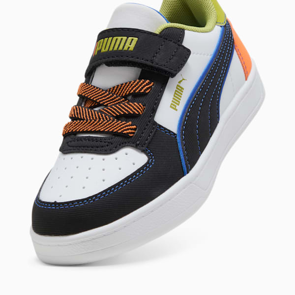 Caven 2.0 Starblitz Little Kids' Sneakers, PUMA White-Sea Kelp-Orange Glo, extralarge