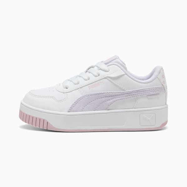 Tenis Carina Street Beach Florals para niñas, PUMA White-Lilac Frost-Rose Mauve, extralarge