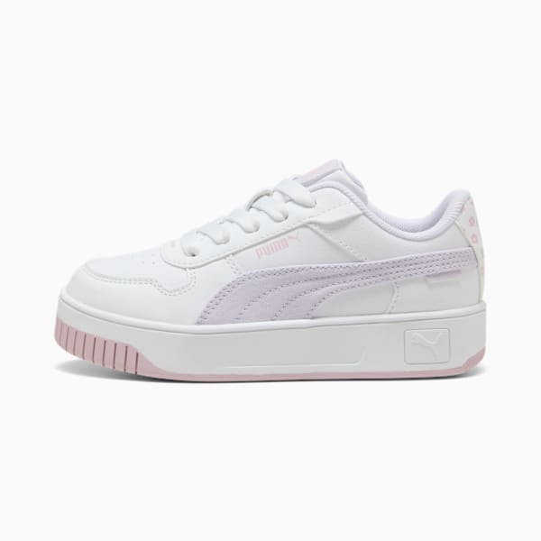 Tenis para niños Carina Street Beach Florals, PUMA White-Lilac Frost-Rose Mauve, extralarge