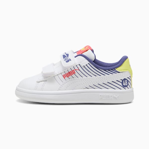 Smash 3.0 Poised 2 Race Toddlers' Sneakers, PUMA White-Blue Crystal-Lemon Sherbert, extralarge