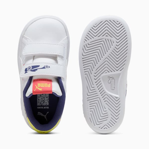 Smash 3.0 Poised 2 Race Toddlers' Sneakers, PUMA White-Blue Crystal-Lemon Sherbert, extralarge