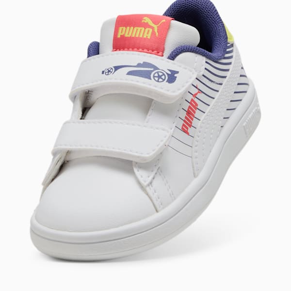 Smash 3.0 Poised 2 Race Toddlers' Sneakers, PUMA White-Blue Crystal-Lemon Sherbert, extralarge