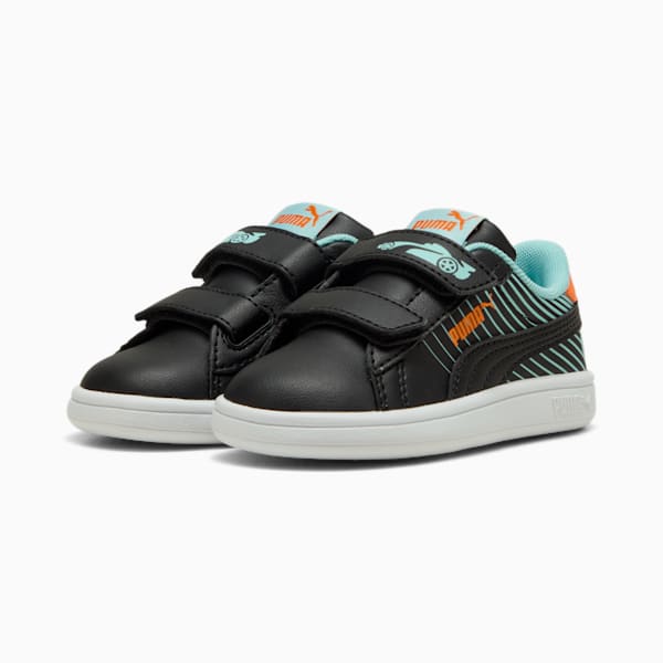 Tenis Smash 3.0 Poised 2 Race para niños, PUMA White-Safe Lake, extralarge